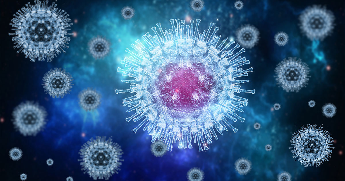 3d rendering of a virus