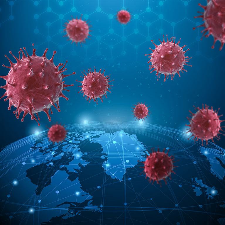 global-virus Virus interaction across the globe